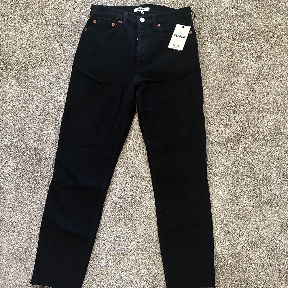 Re/Done 90s high rise ankle crop black size 27